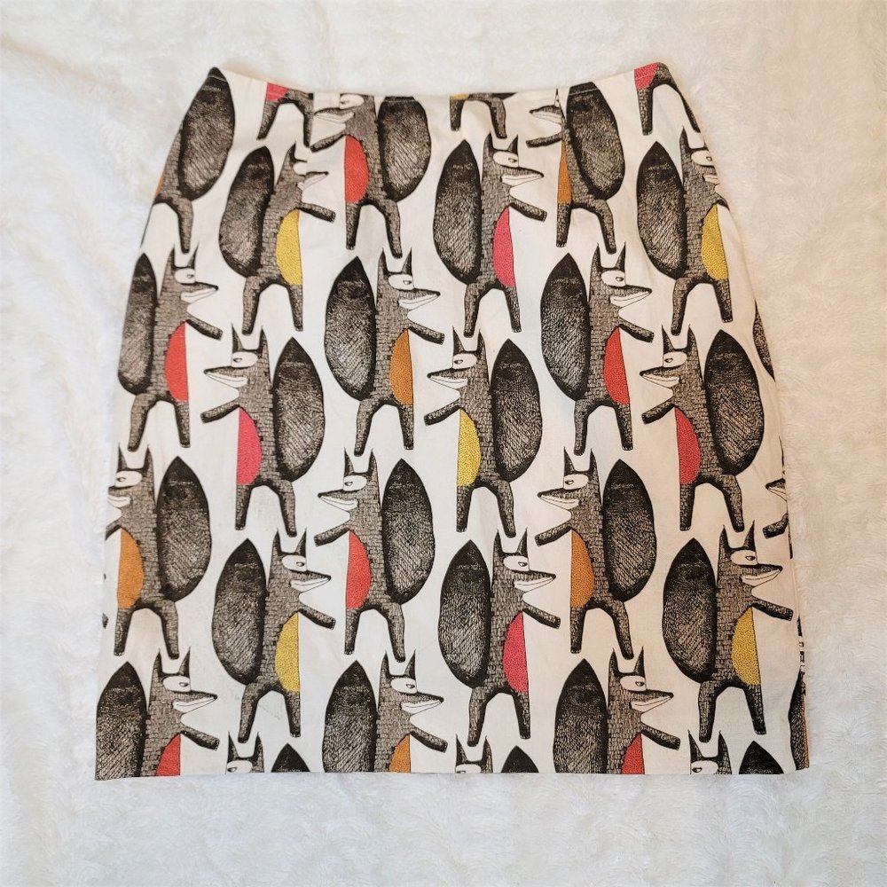 Ash & Rose ethical deadstock handmade fox skirt M